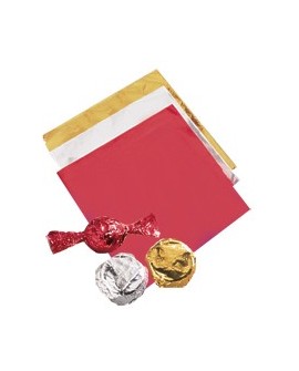 GOLD foil 10x10 cm. - 50 sheets for chocolates, pralines