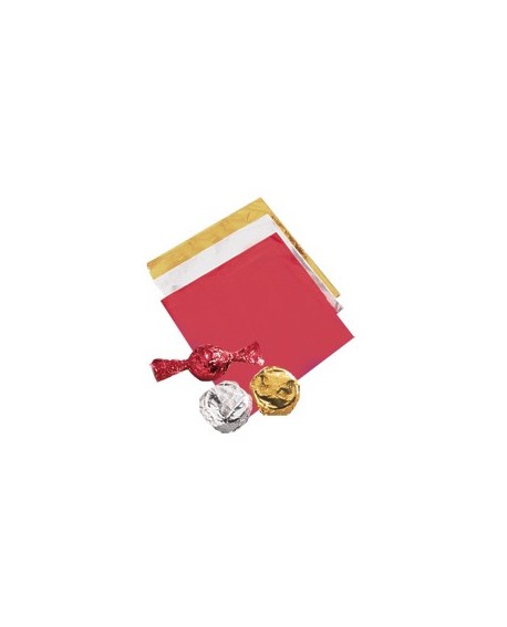 Folia złota 10 x 10 cm do pralinek i czekoladek 50 szt.