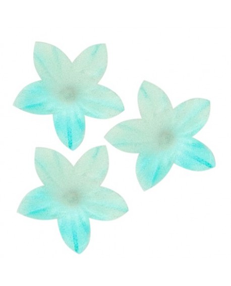 BLAUE MINI WAFFLY FLOWERS 50 Stück Waffeln