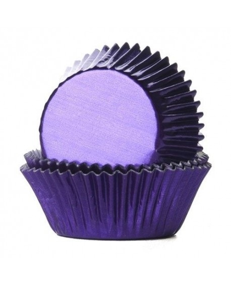 foliowane košíčky na cupcakes na muffiny House of Marie fialová standardní cca 51 mm 24 ks
