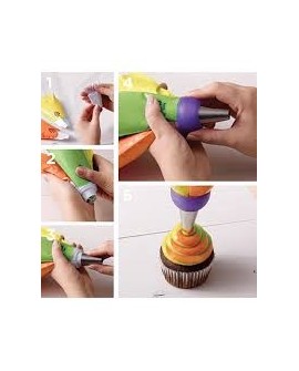 Wilton triple coupler sada with tips and bags – 9 ks