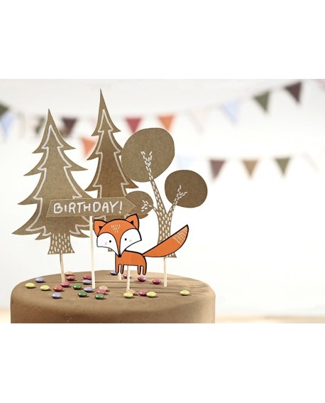 Topper WOODLAND Ozdoba na tort