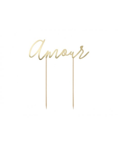 AMOUR GOLD CAKE DECORATION Topper