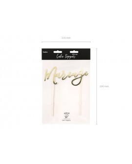 Topper MARIAGE gold Tortendeko