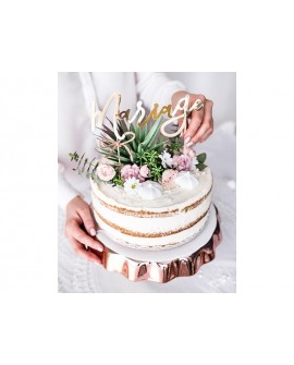 Topper MARIAGE ZŁOTY Ozdoba na tort Topper MARIAGE ZŁOTY Ozdoba na tort