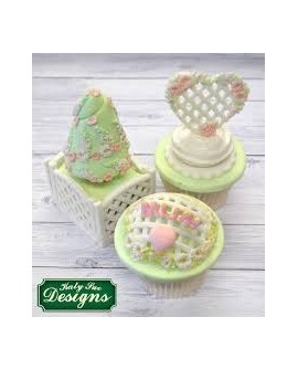 Katy silicone mold - Sue Pergola Fence Lattice