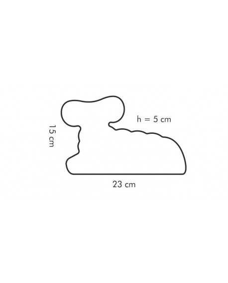 Forma do pieczenia i wykrawaczka BARANEK 23 cm