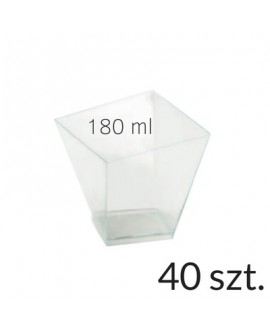 Pucharek kwadratowy 180 ml zestaw 40 szt.