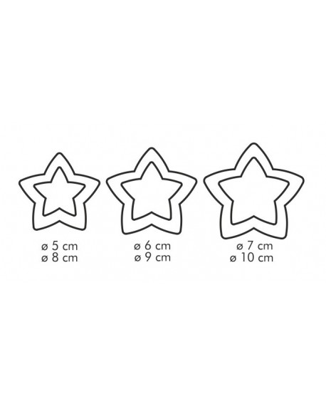Doppelseitige Ausstecher 3 Stk. – Stars
