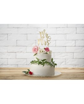 Mr&Mrs" GOLD Cake topper Mr&Mrs" GOLD Cake topper