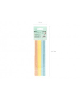 бумажные трубочки PartyDeco Summer Time 0,6 cm 10 шт. 19,7 cm