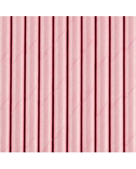 Papierstrohhalme 10 Stk. PINK FULL Papierstrohhalme 10 Stk. PINK FULL