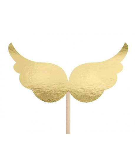 topper na tortu PartyDeco zlatá 6 ks