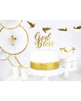 GOLD COMMUNION PICKERS 6 Stück. Cupcake-Aufleger