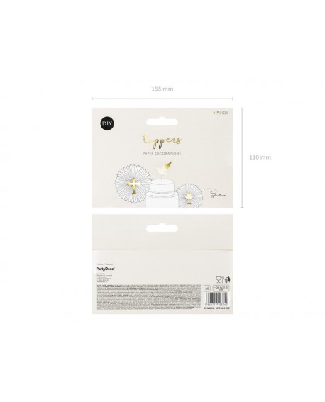 Tortentopper PartyDeco gold 6 Stk.