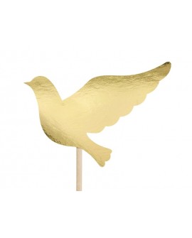 Topper KOMUNIA Ozdoba na tort 6 szt. Złote
