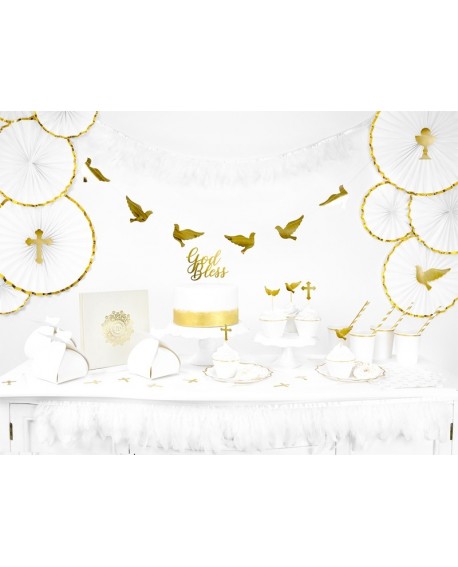 torta topper PartyDeco arany 6 db