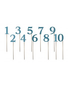 BLUE DIGIT topper zur Auswahl von 0-9