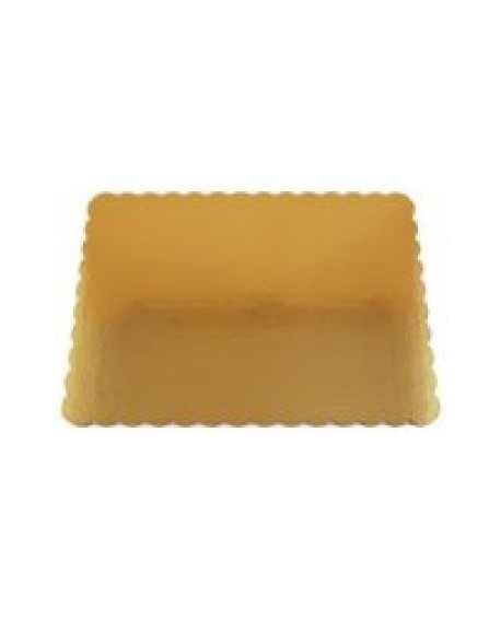 Silná obdélníková zlatá a černá dortová podložka 30 x 40 cm