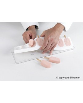 Silikonform Eiscreme MINI Classic 8 Schlitze Silikomart