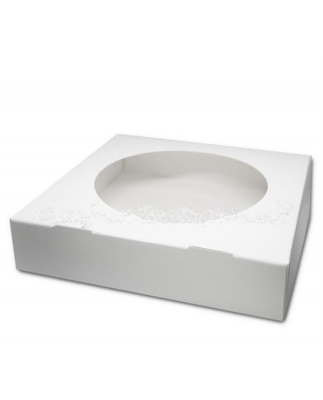 Pudełko na tartę z oknem 27 x 27 x 6 cm, 5 szt.