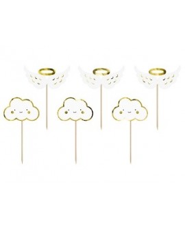 Wolken und Schärpen 6 Stk. Cupcake-Aufleger