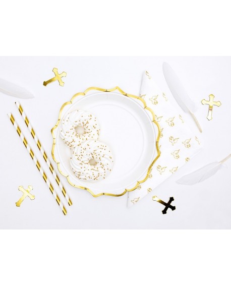 talerzyki papírowe PartyDeco bílá 18,5 cm 6 ks