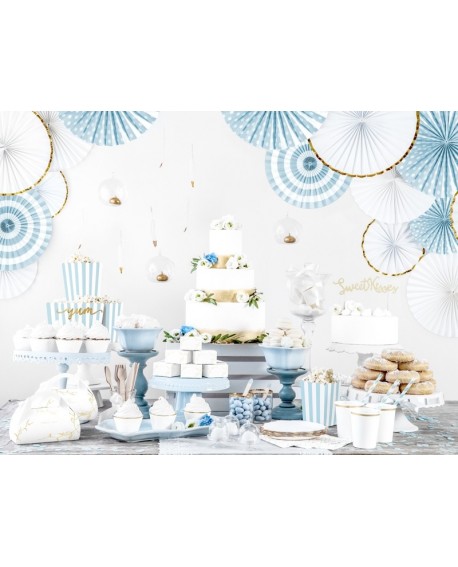 talerzyki papírowe PartyDeco fehér 18,5 cm 6 db