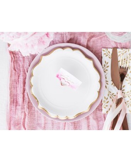 Talerzyki JASNE RÓŻOWE 6 szt. 18 cm