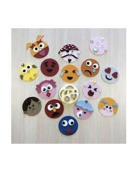 kiszúró FMM Mix and Match Funny Faces 6 cm