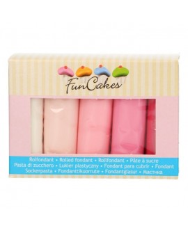 fondant FunCakes rózsaszín árnyalatok 5 x 100 g
