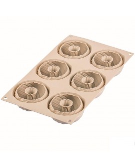 Forma silikonowa 3D Silikomart MINI INTRECCIO 6 gniazd monoporcje