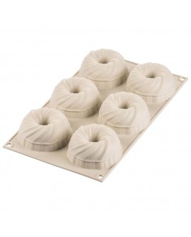 Forma silikonowa 3D Silikomart MINI INTRECCIO 6 gniazd monoporcje