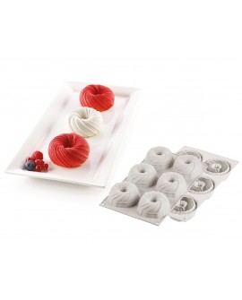 Forma silikonowa 3D Silikomart MINI INTRECCIO 6 gniazd monoporcje