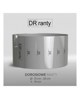 állítható tortagyűrű Dorosiowe Ranty kerek 26 cm 14 cm