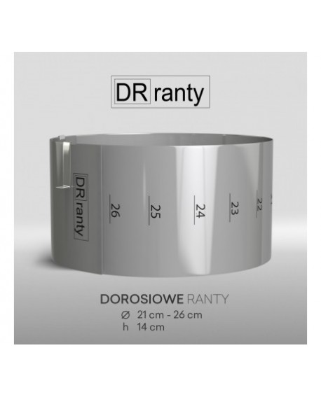 állítható tortagyűrű Dorosiowe Ranty kerek 26 cm 21-26 cm