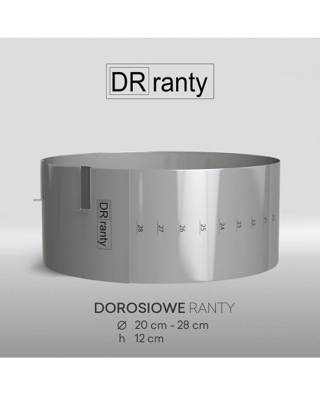 állítható tortagyűrű Dorosiowe Ranty kerek 28 cm 20-28 cm