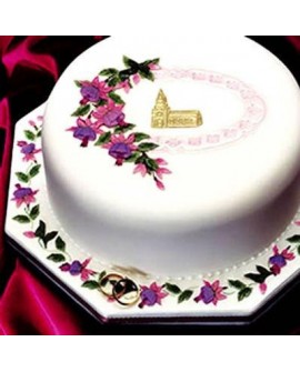 Fondant-Ausstecher Patchwork Cutters Kwiatowa koronka i fuksja