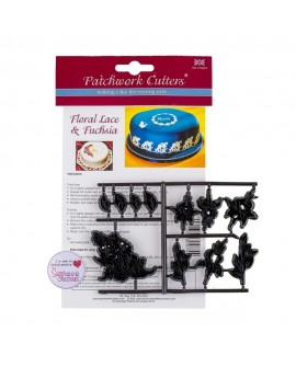fondant kiszúró Patchwork Cutters Kwiatowa koronka i fuksja