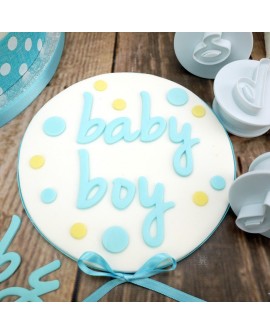 vykrajovačky s piestom Cake Star alfabet kursywa, malé písmená