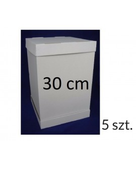 Opakowanie na tort piętrowy 30x30 cm WYSOKOŚĆ 45 cm 5 KOMPLETÓW...