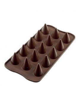 Silikonform PRALINES CONES Silikomart Pralinen 15 Schlitze