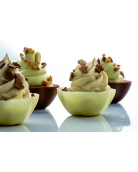 Forma poliwęglanowa na czekoladowe miseczki, 15 gniazd