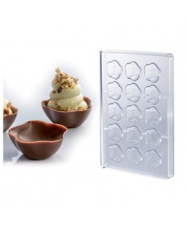 Forma poliwęglanowa na czekoladowe miseczki, 15 gniazd