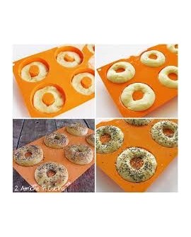 silicone mould Silikomart donuts 1 pcsi: 75 mm 28 mm 7,5 cm