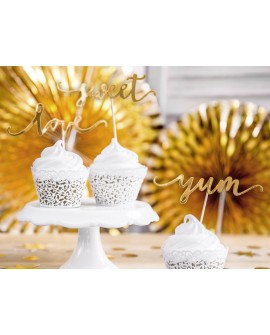 LOVE gold toppers 6 Stück. LOVE gold toppers 6 Stück.