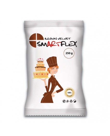 Masa cukrowa Smartflex Velvet CZERWONA 0,7 kg WANILIOWA do