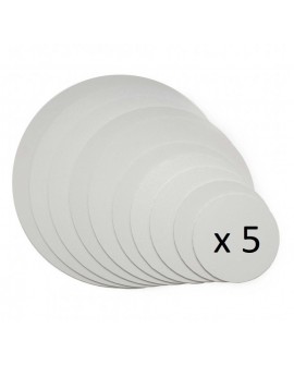 podložka pod tortu APrint biela kruh 18 cm 5 ks 3 mm