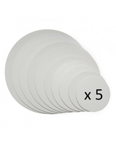podložka pod tortu APrint biela kruh 22 cm 5 ks 3 mm