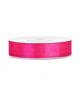 Satinband PartyDeco ciemny róż 12 mm